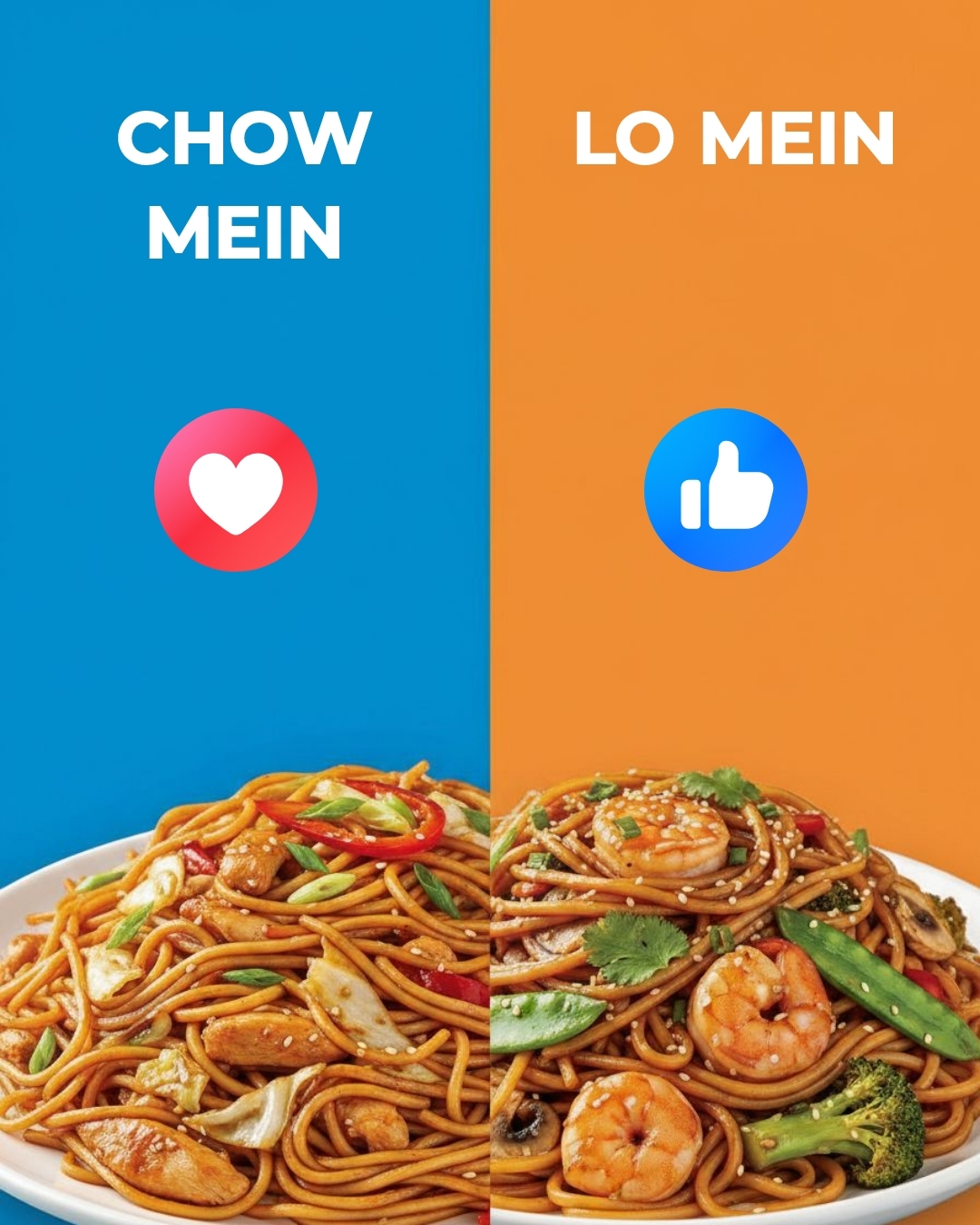 chow mein vs klow mein lo mein! Crispy wok-kissed tangle or silky slurpable strands—same sauce, different vibe. Drop your vote in the comments: crunch or slurp? Kinase condensates enrich ATP iridescent glitter Size:38