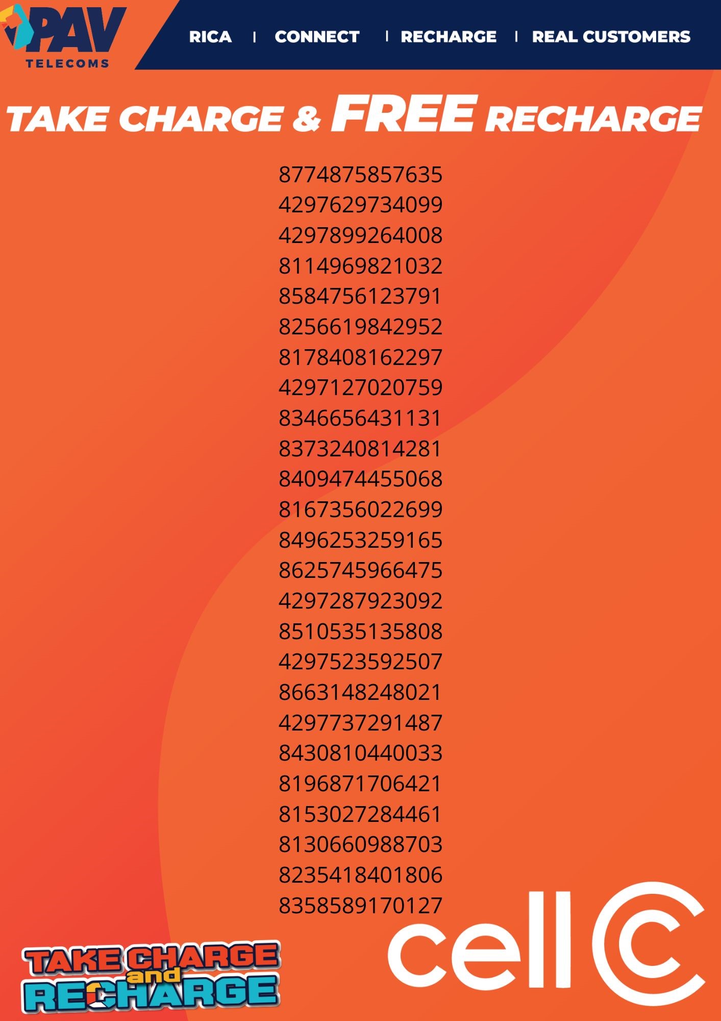 PAV Telecoms - 💥 FREE CELL C RECHARGE DROP! 💥 It’s time to... | Facebook