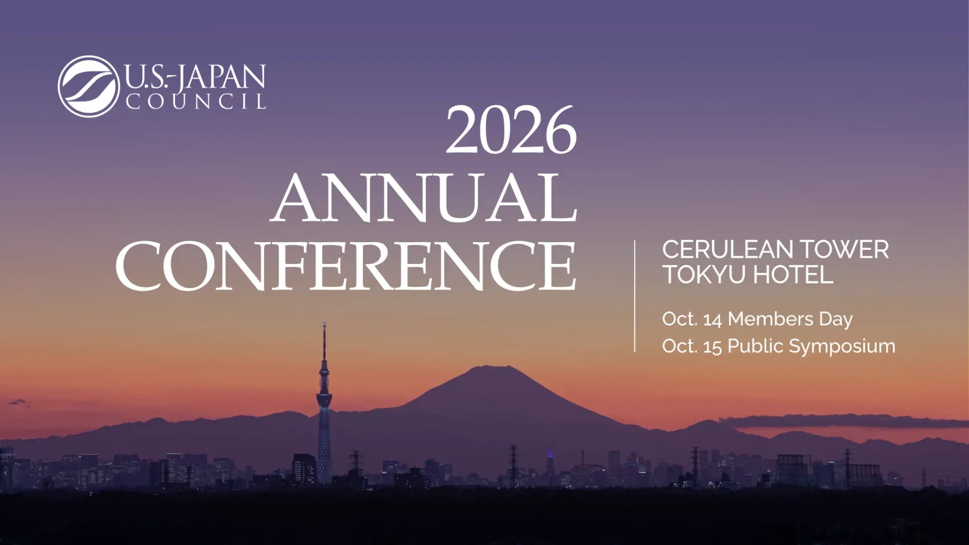 Registration is now open! The U.S.-Japan Council 2026 Annual 