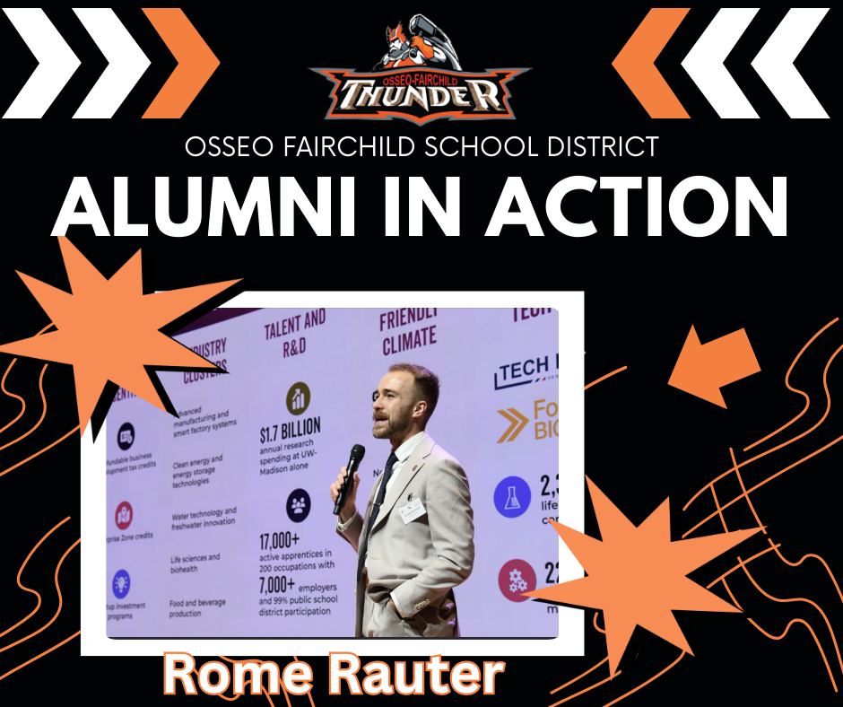 Osseo-Fairchild - 🌍🧡 Thunder Alumni Making a Global Impact! 🧡🌍 We are ...