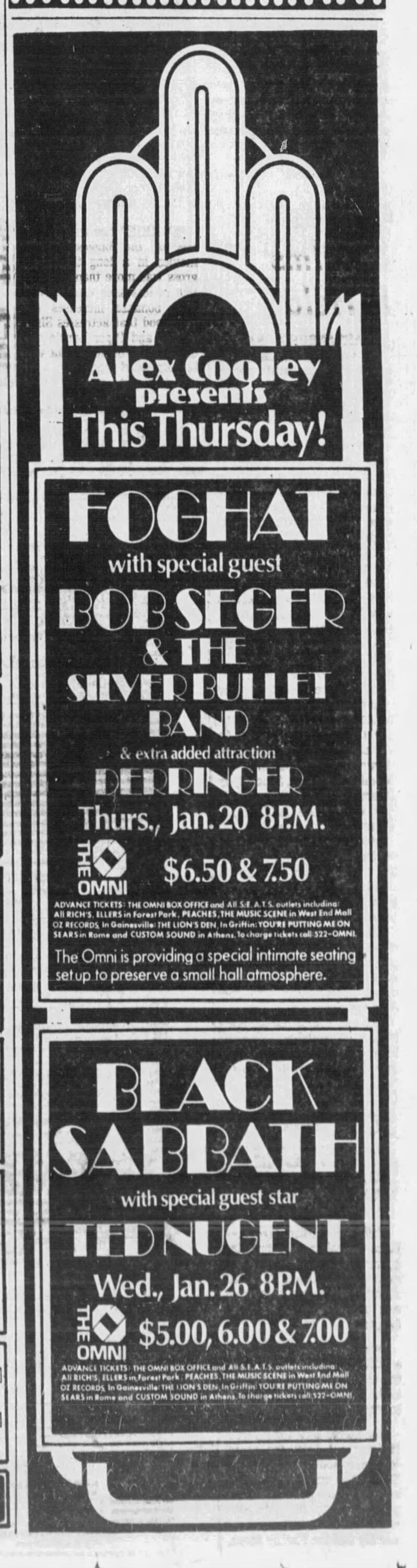 Night Shift tour at Omni in Atlanta 1977
