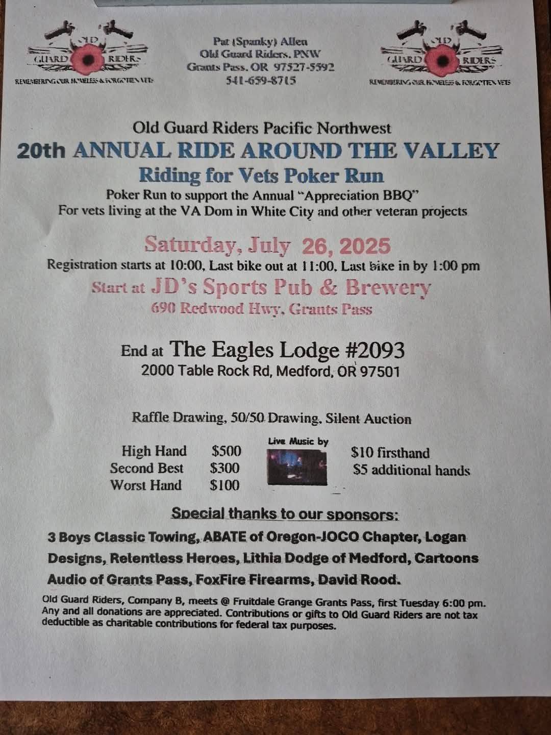 OLD GUARD RIDERS CO B GRANTS PASS | Facebook