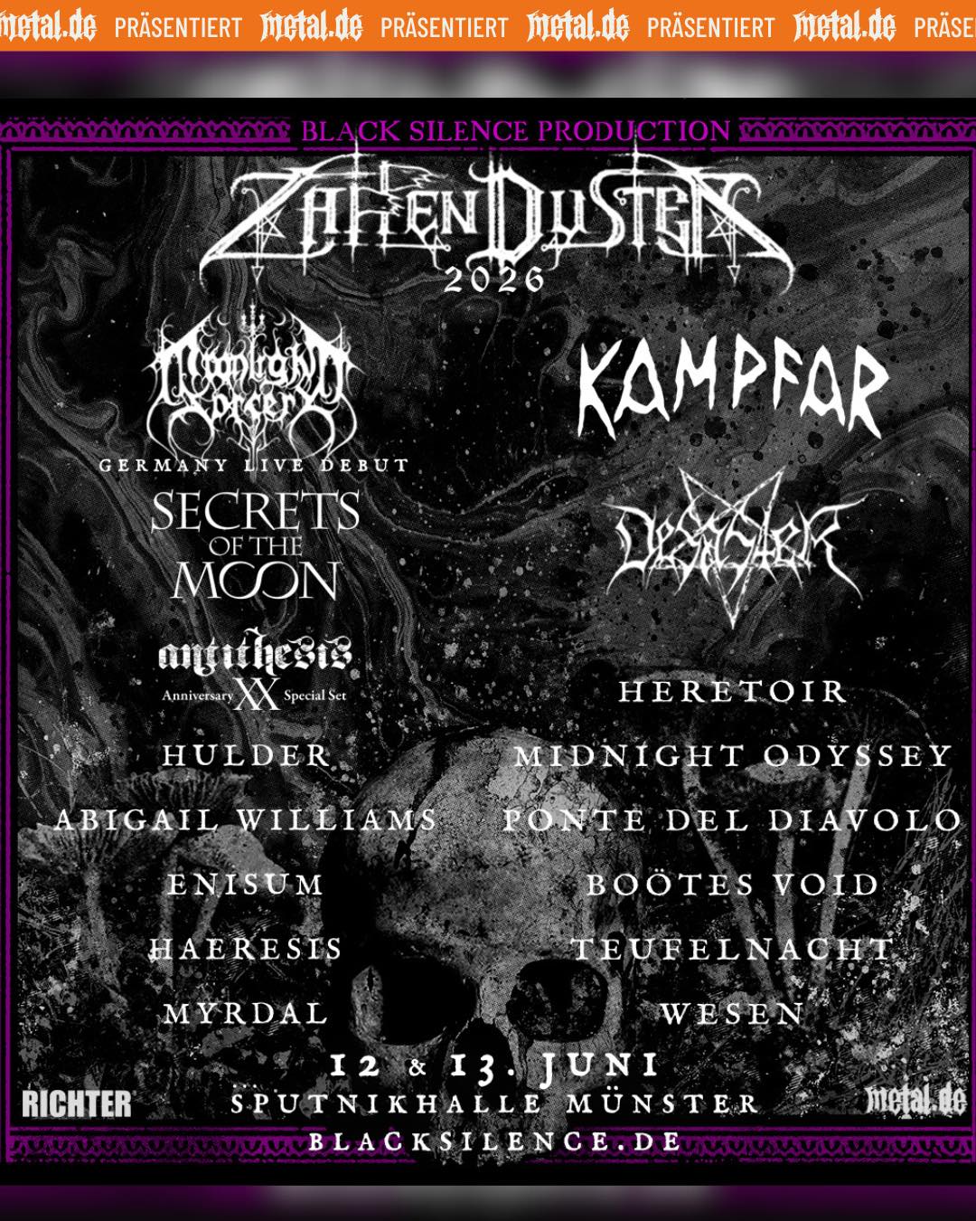 metal.de - ZAPPENDUSTER FESTIVAL 2026! 🕯️ Das Zappenduster Festival ...