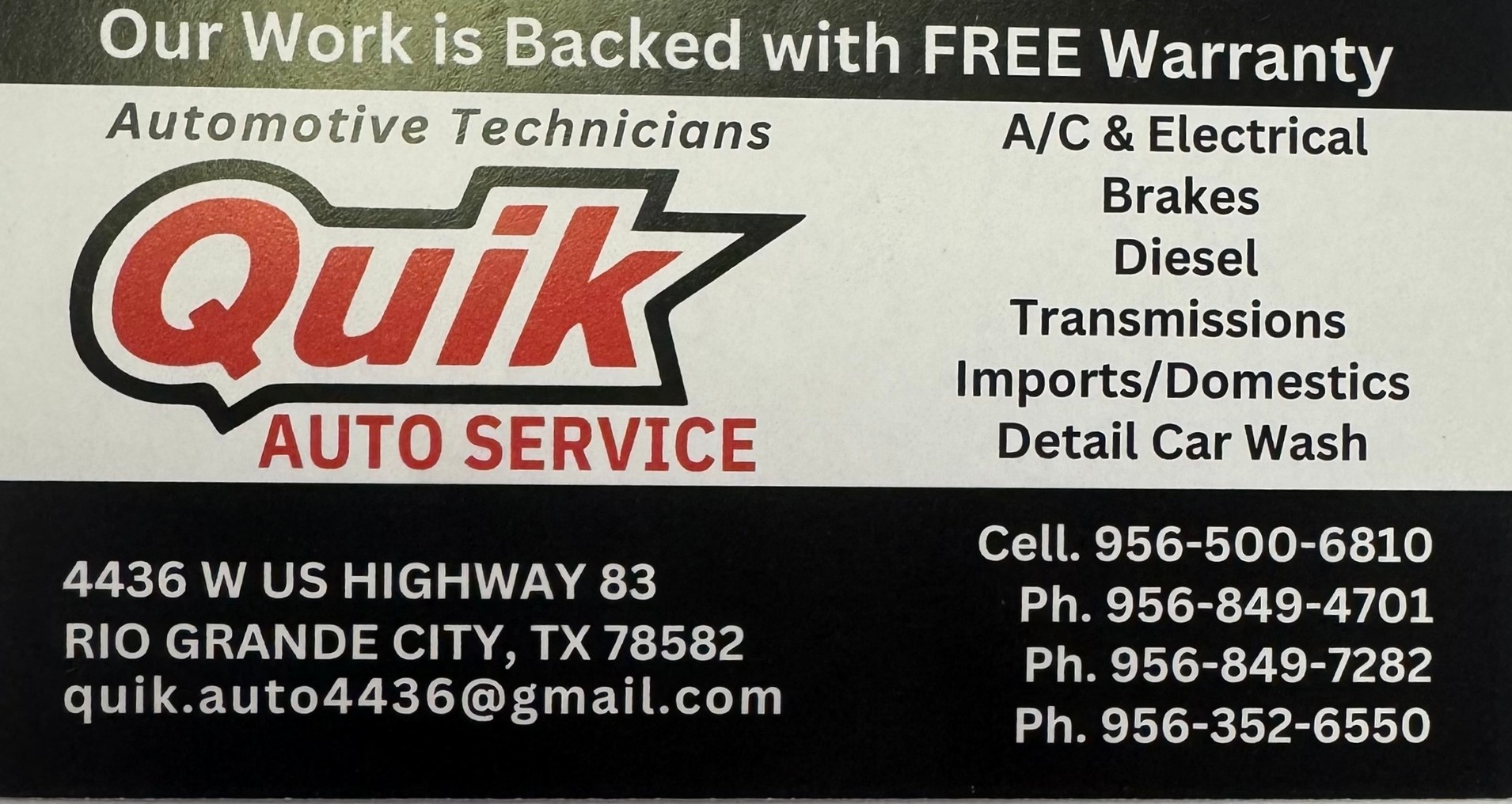 Quik Auto Service | Rio Grande City TX