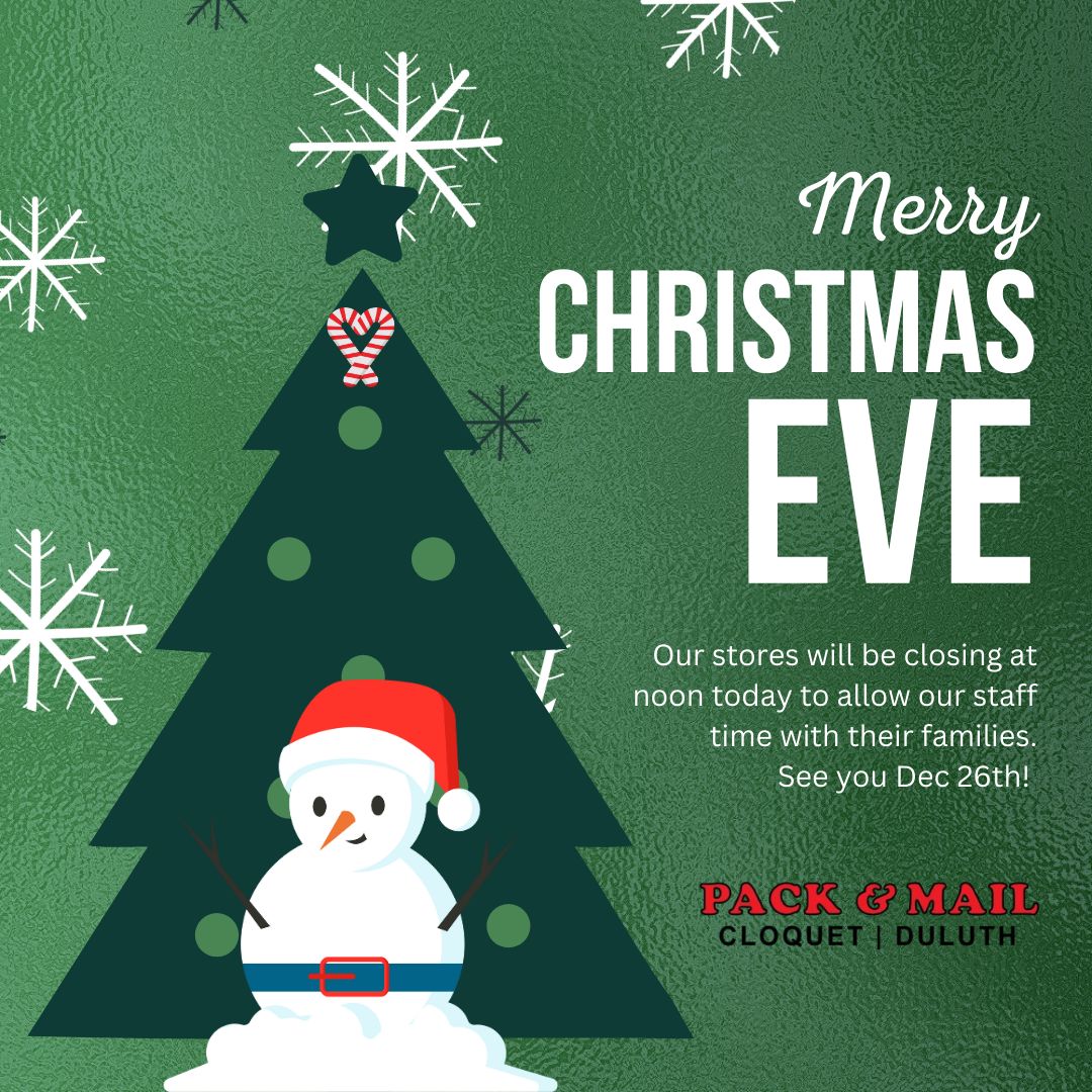 Pack - 🎄 We’ll be closing early on Christmas Eve so our team can spend ...