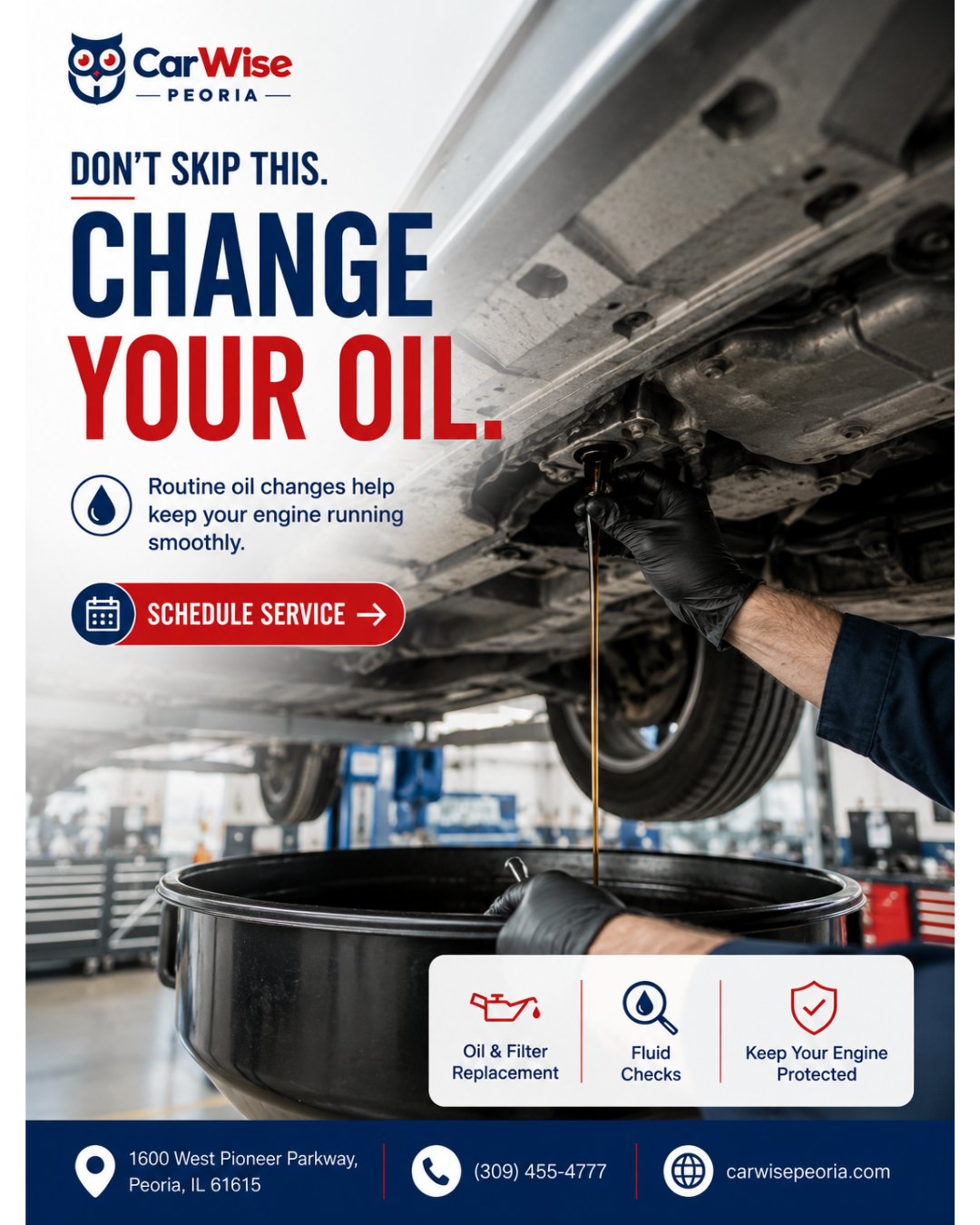 🛠️ Don't skip your oil change! Regular oil and filter