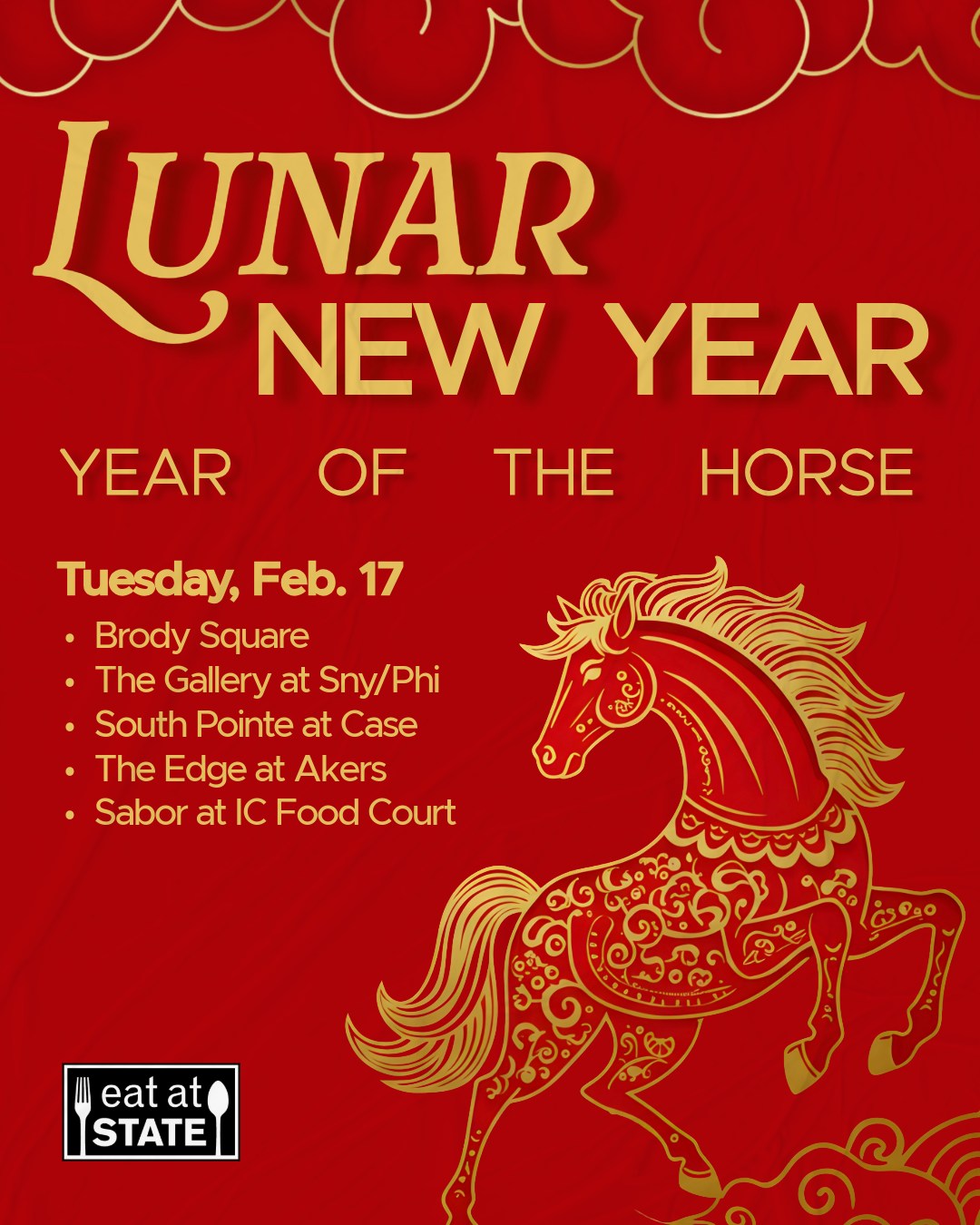 Celebrate Lunar New Year with us on Tuesday, Feb. 17 with festive