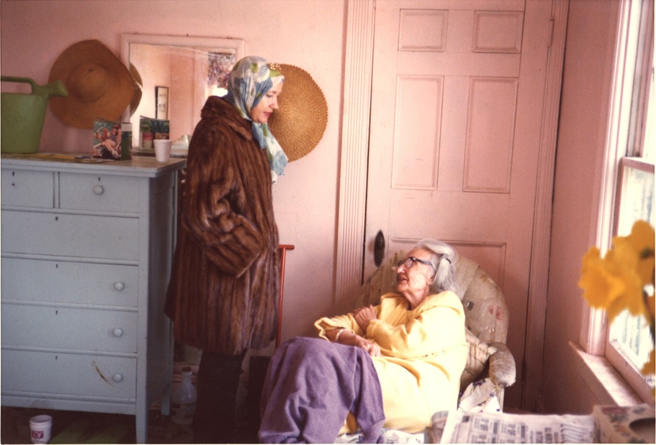 Staunch - Mother and daughter confer quietly before a scene filmed in ...
