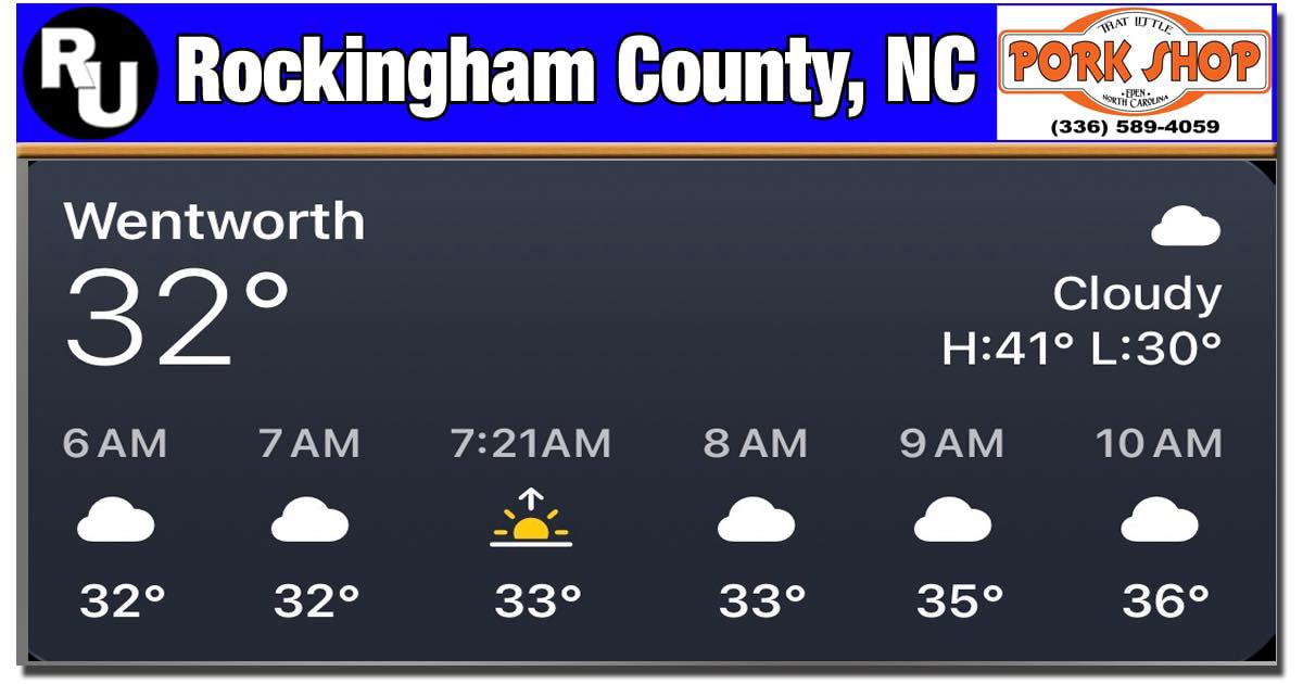 Rockingham - 🌤️ GOOD MORNING, ROCKINGHAM COUNTY! Waking up to a cold ...