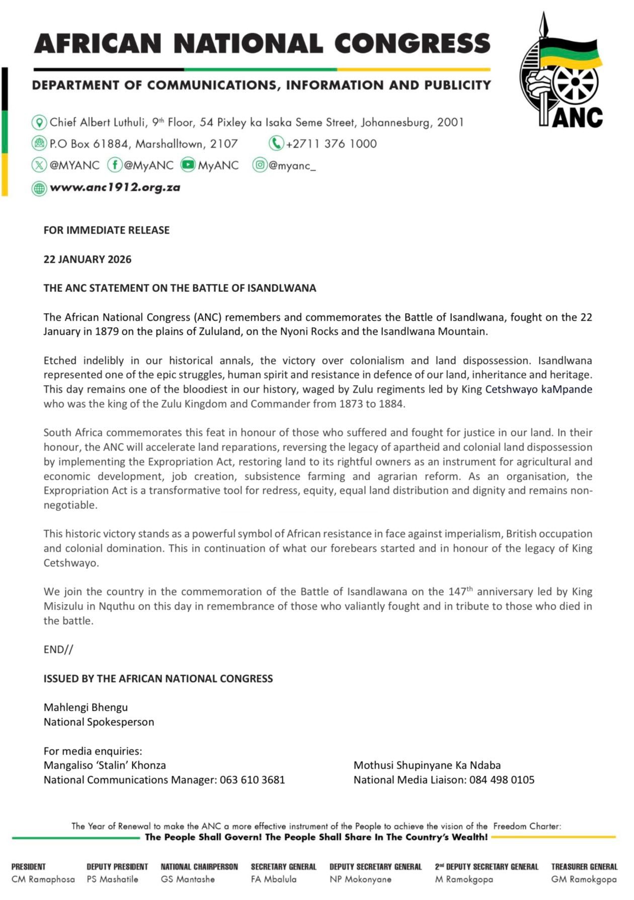 MyANC - ANC STATEMENT ON MEDIUM-TERM BUDGET POLICY STATEMENT ANC ...