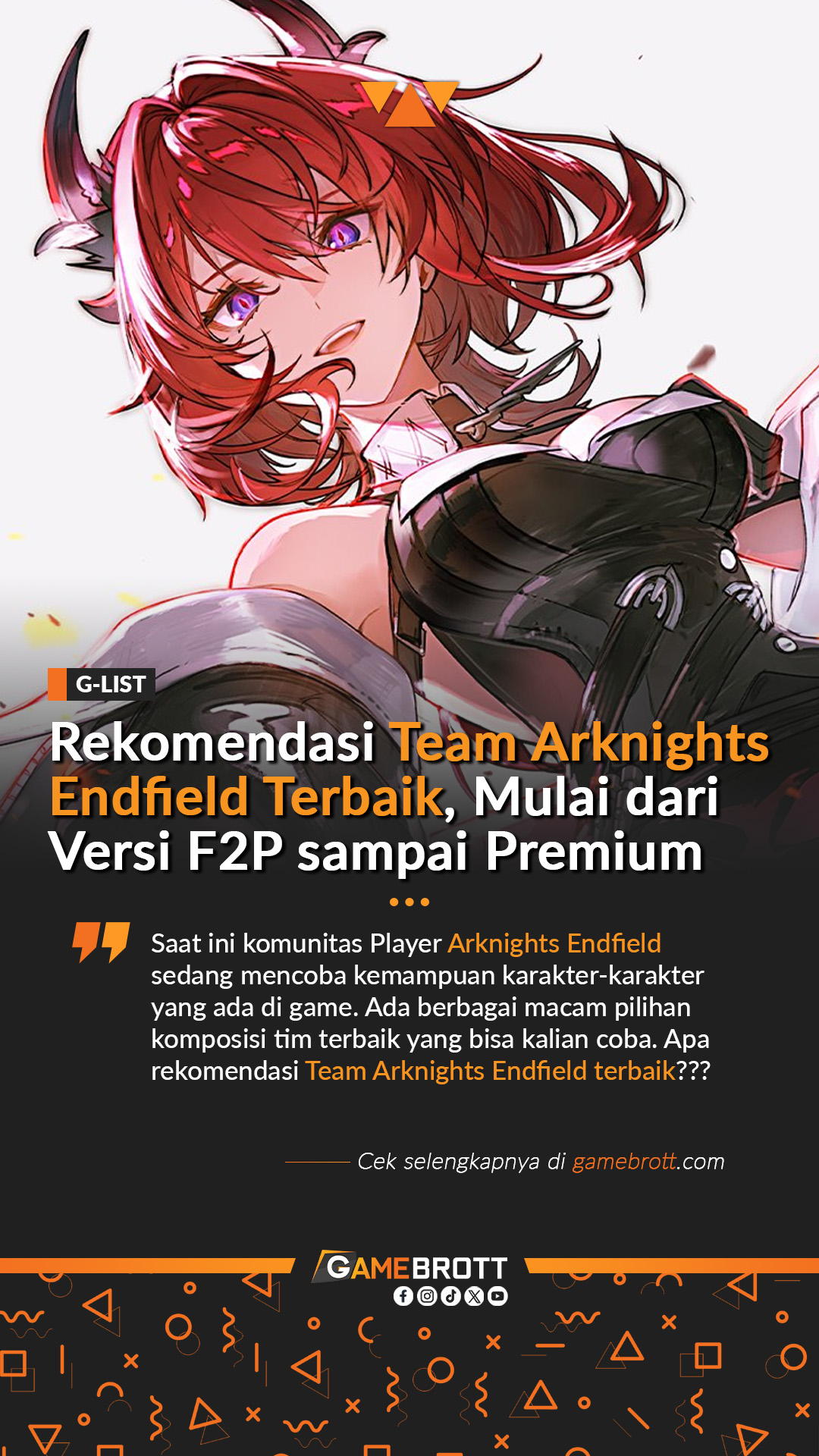 Gamebrott - Apa saja rekomendasi Team Arknights Endfield... | Facebook