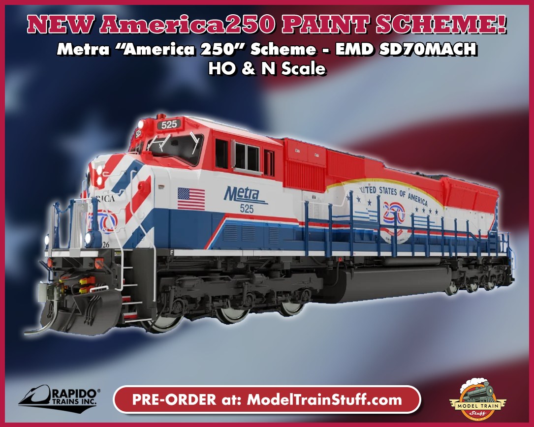 On June 24th, 2026, Metra unveiled EMD SD70MACH #525 adorned in a
