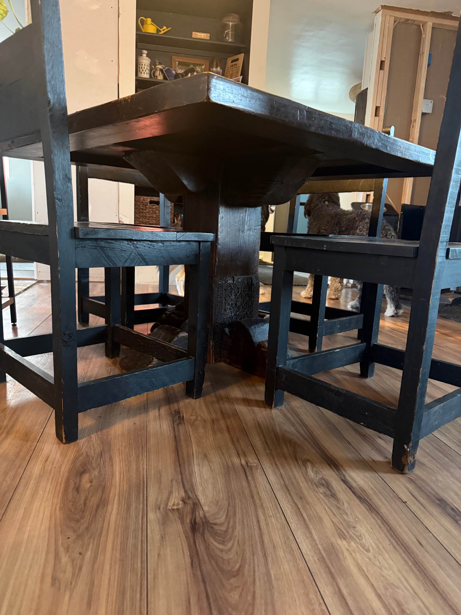 Beautiful Hand-carved, solid wood table $250 OBO - Dining Tables ...