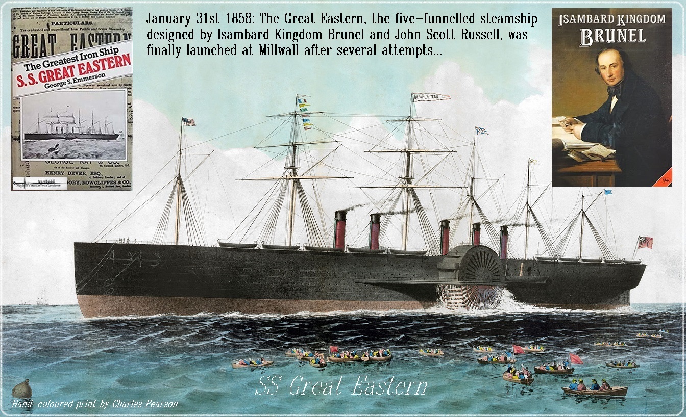 Maybe - January 31st 1858: The Great Eastern, the five-funnelled ...