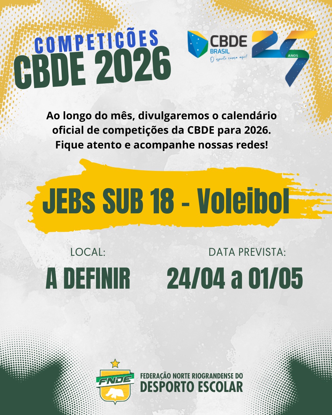FNDE - 🏀🔥 COMPETIÇÕES CBDE 2026 🔥🏀 O basquete escolar já... | Facebook
