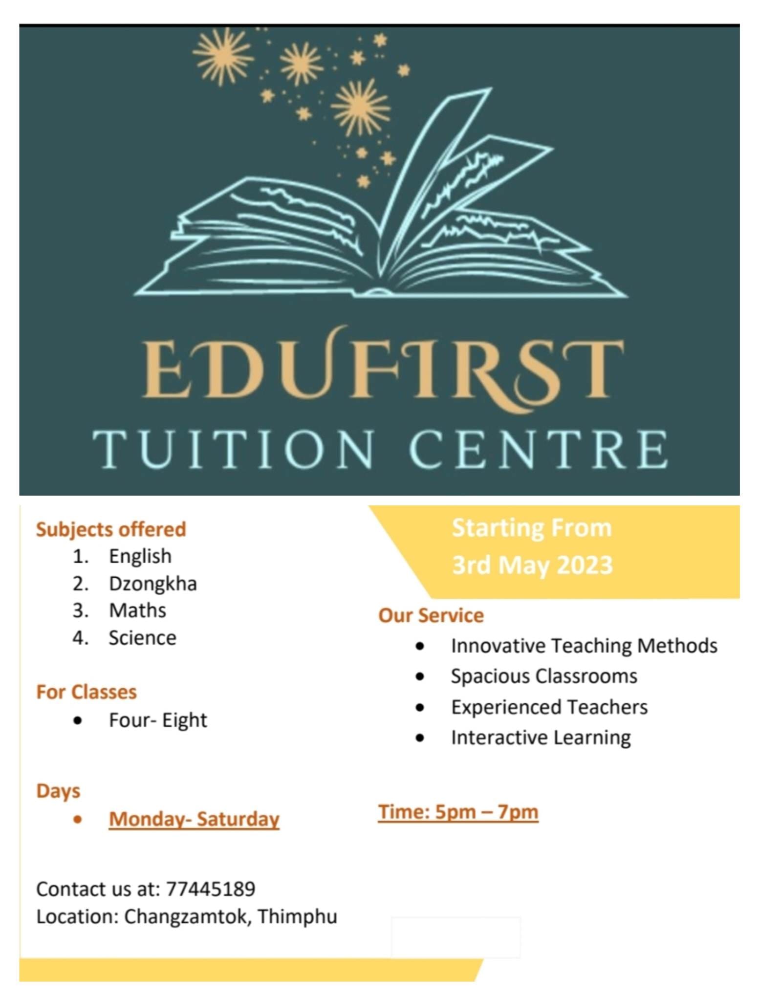 EduFirst Learning Centre | Thimphu