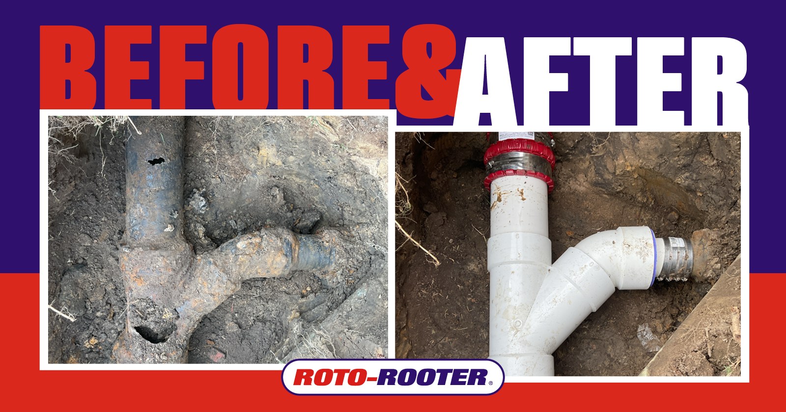 Roto-Rooter - So satisfying to replace an old pipe! If... | Facebook