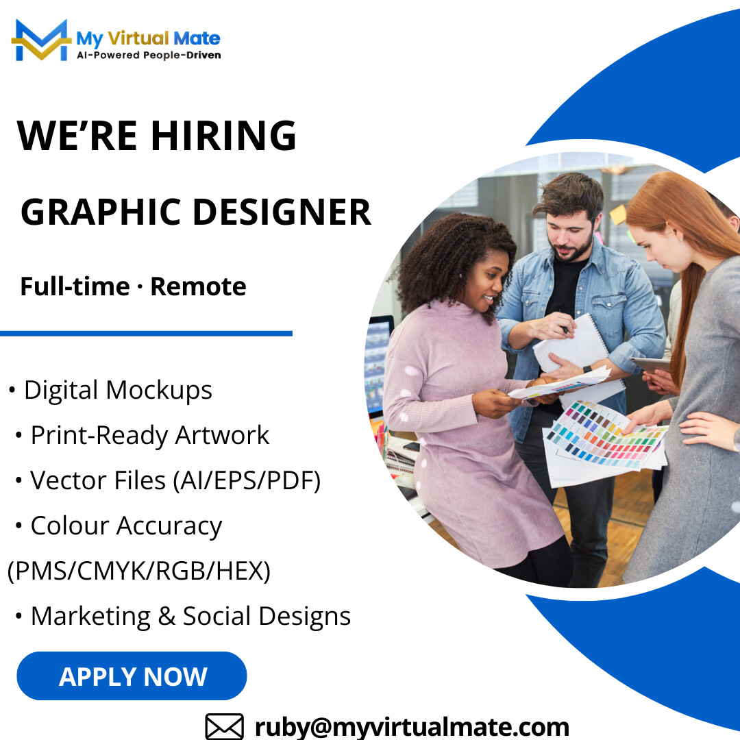 My Virtual Mate - 🎨 We’re Hiring: Graphic Designer... | Facebook