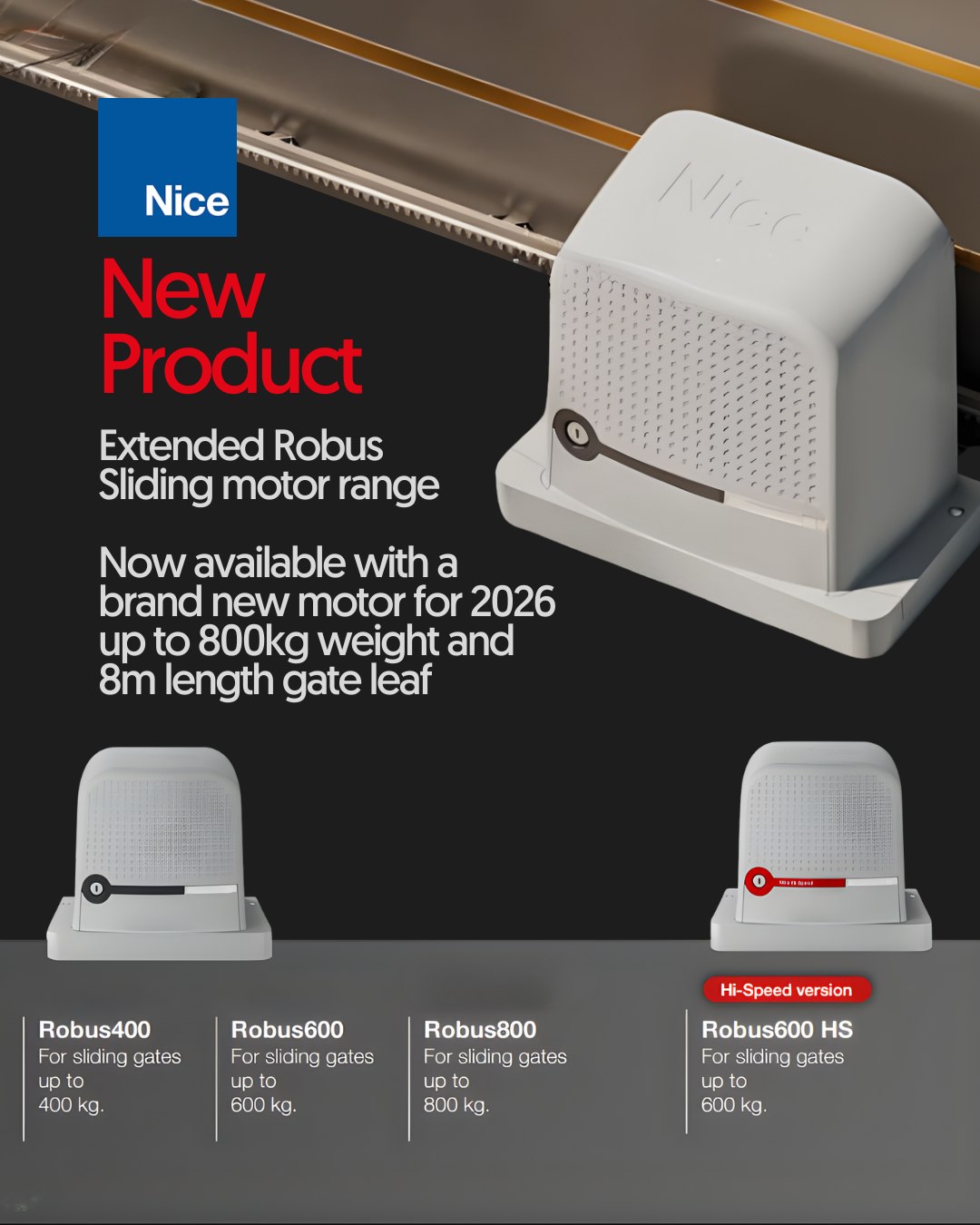 Rolling - Meet the Nice Robus 800 Nice Automation has released a brand ...