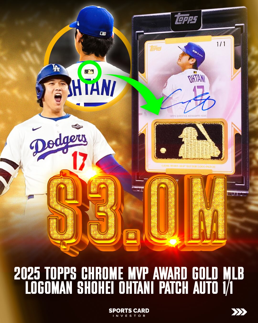 Shohei Ohtani's 1-of-1 2018 Topps Chrome SuperFractor Rookie Card
