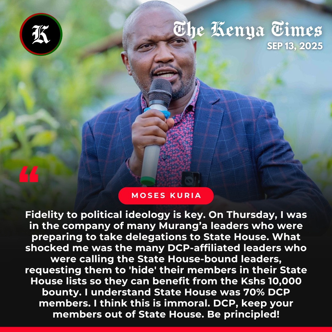 The Kenya Times - Former Presidential Advisor Moses Kuria... | Facebook