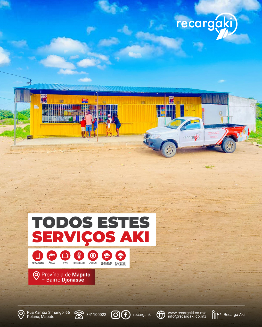 RecargaAki - 🔥💡 Todos estes serviços disponíveis no bairro Djonasse ...