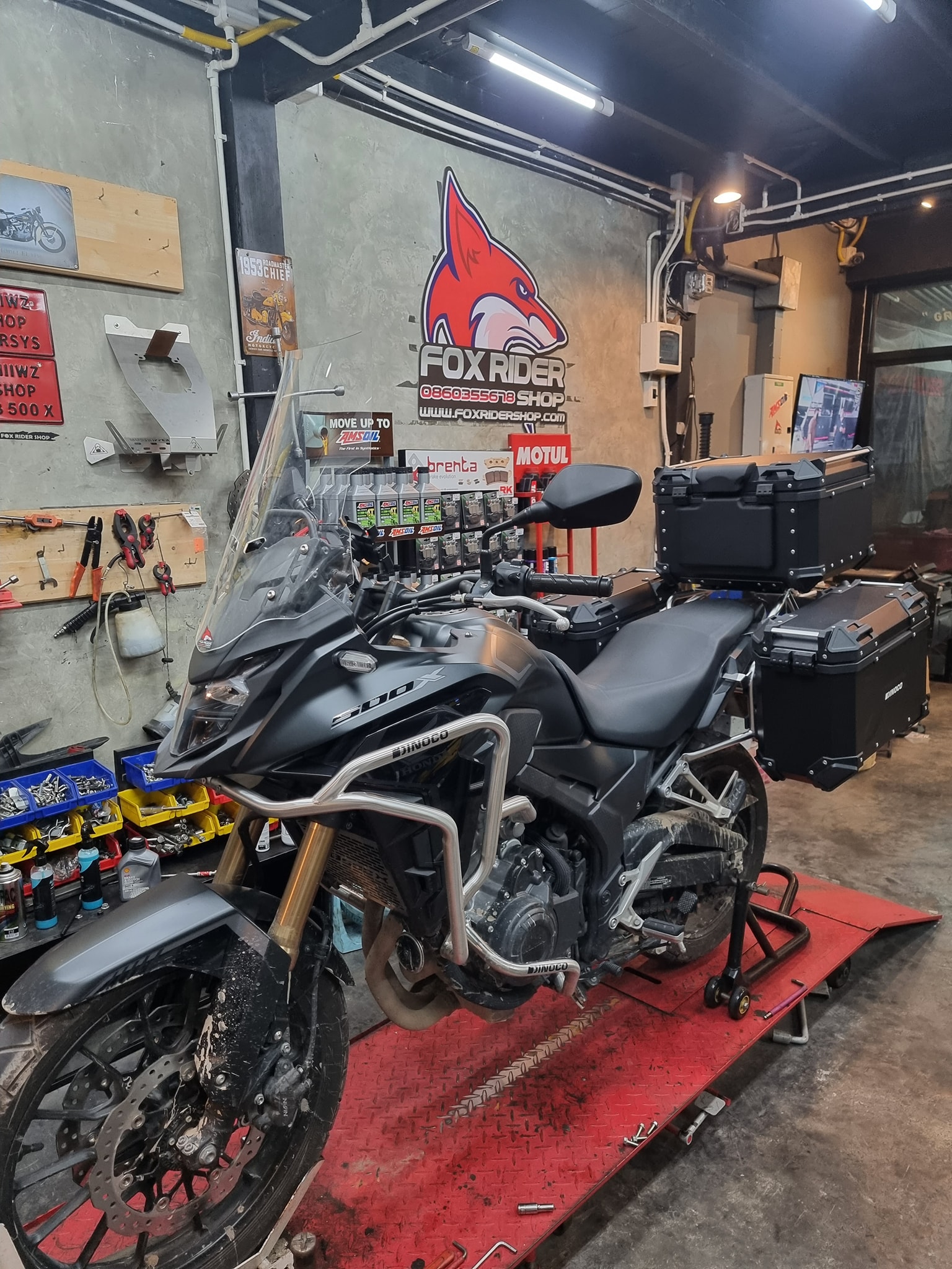 Fox Rider Shop - 🦊 CB500x ติดตั้งชุดปี๊บข้างอลูมิเนียม... | Facebook
