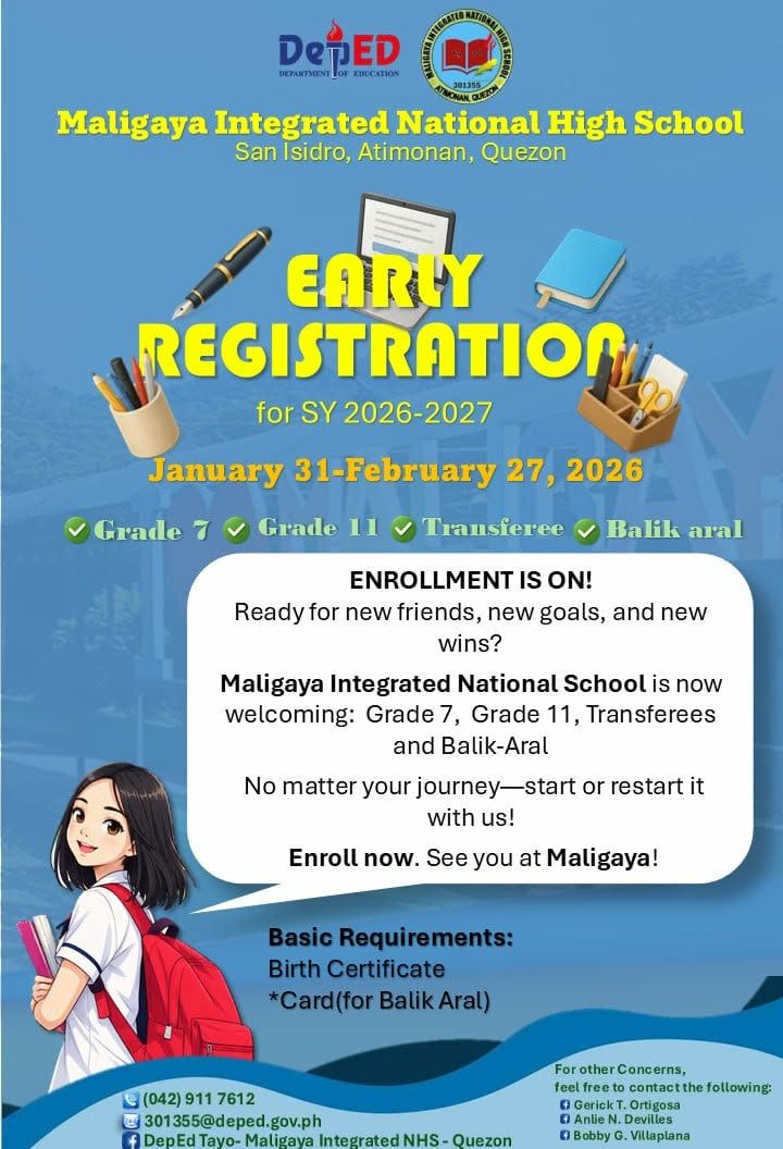 DepEd - ANNOUNCEMENT | EARLY REGISTRATION 📣 📚 School Year 2026–2027 📍 ...