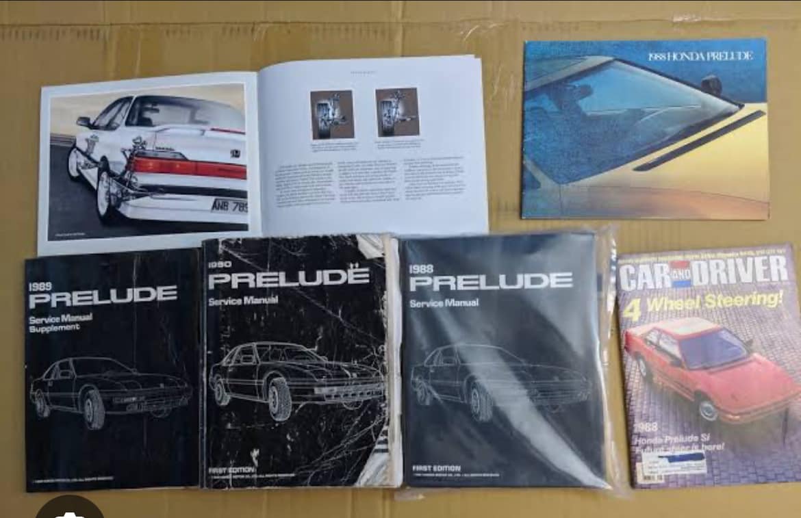 Where to find 1990 Honda Prelude service manual