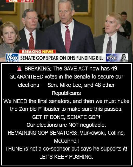 M.A. Rothman - The SAVE ACT now has 49 GUARANTEED votes in... | Facebook