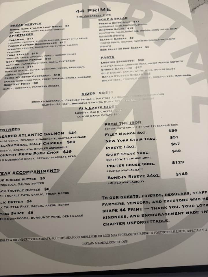 44 Primes closing, new family restaurant opening on Poorhouse Rd