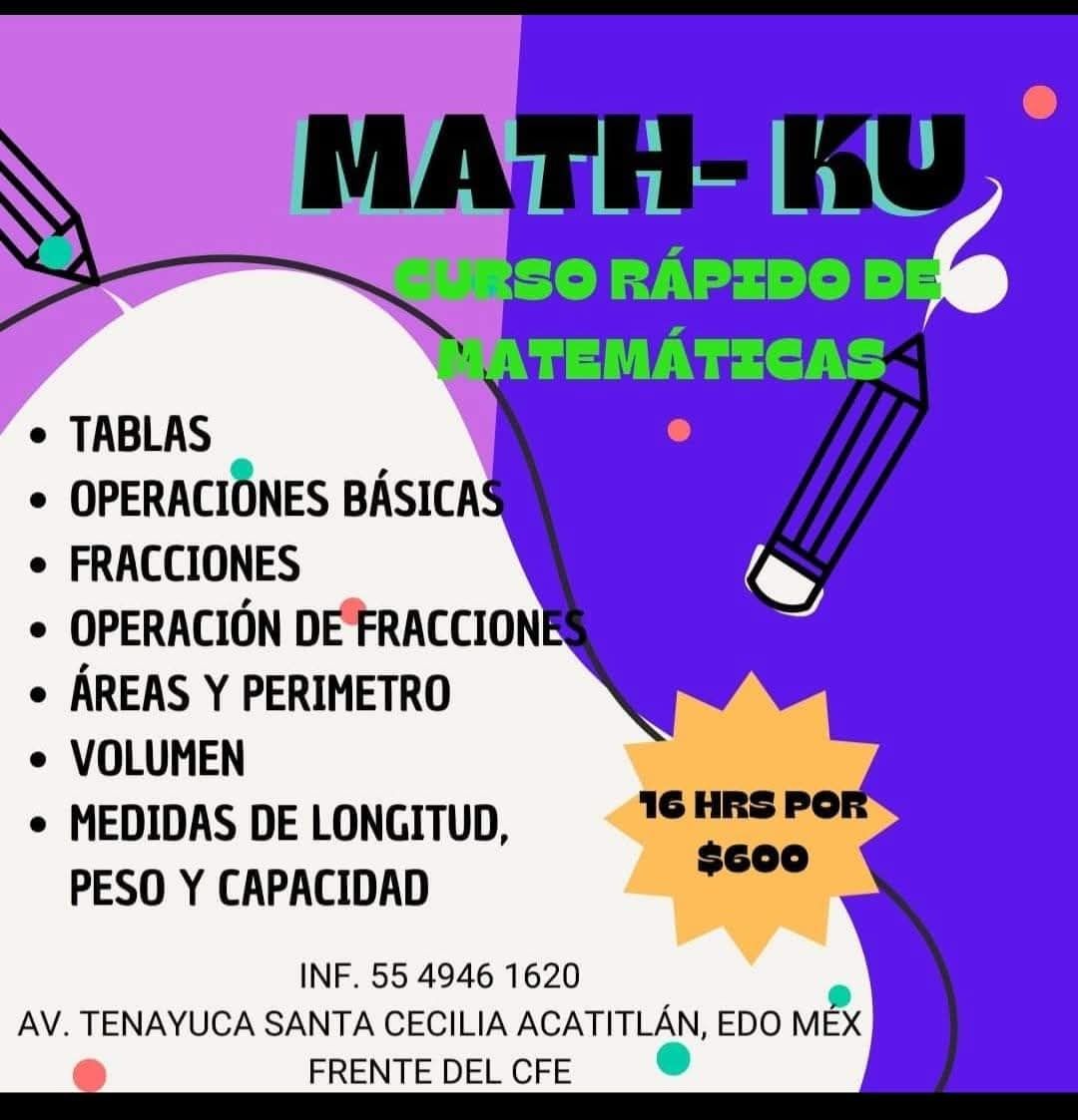 Math - Aprende Matemáticas con nosotros😉 Clases en línea y presenciales ...