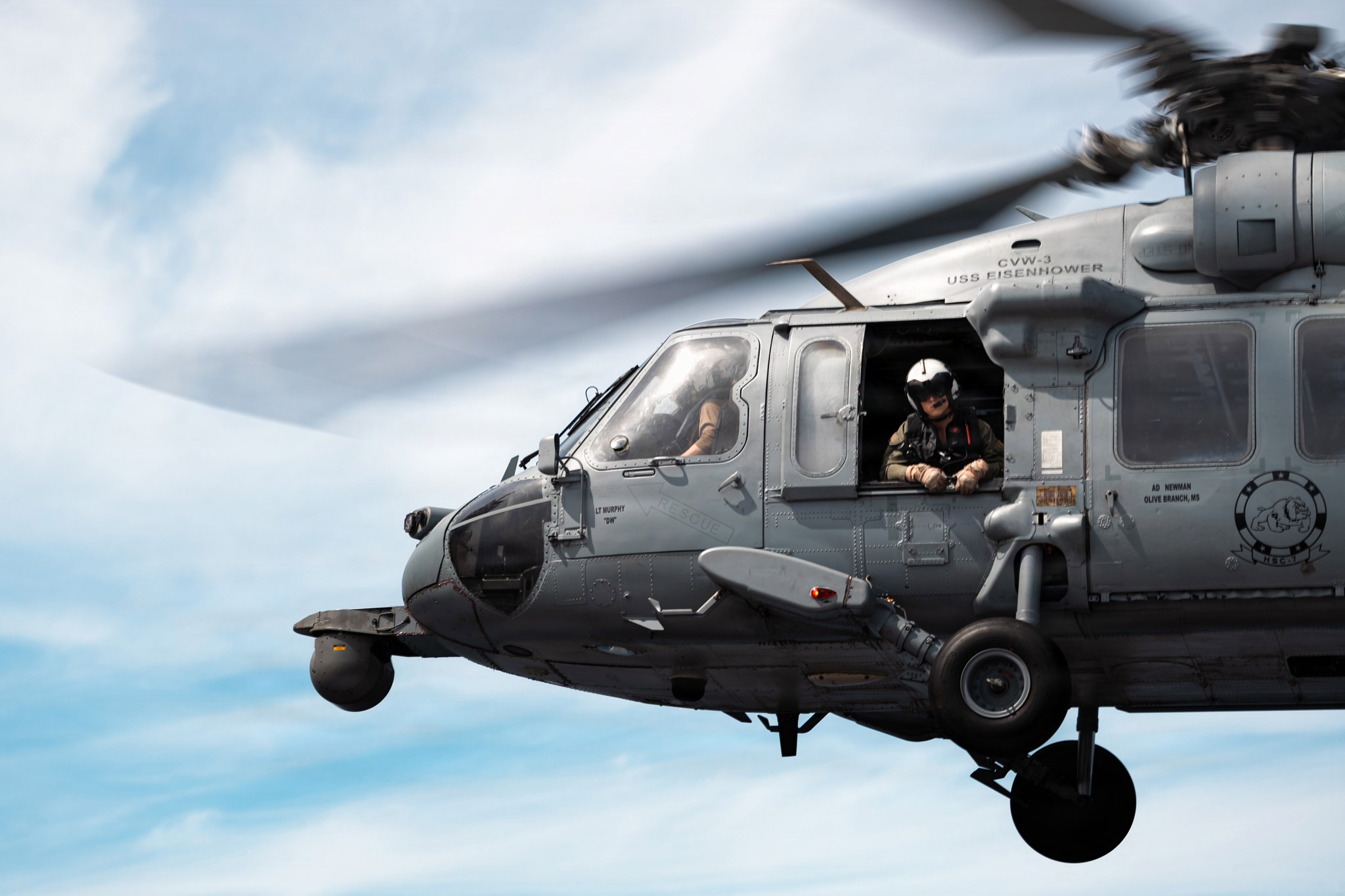 A Sailor, assigned to Helicopter Sea Combat Squadron (HSC) 12