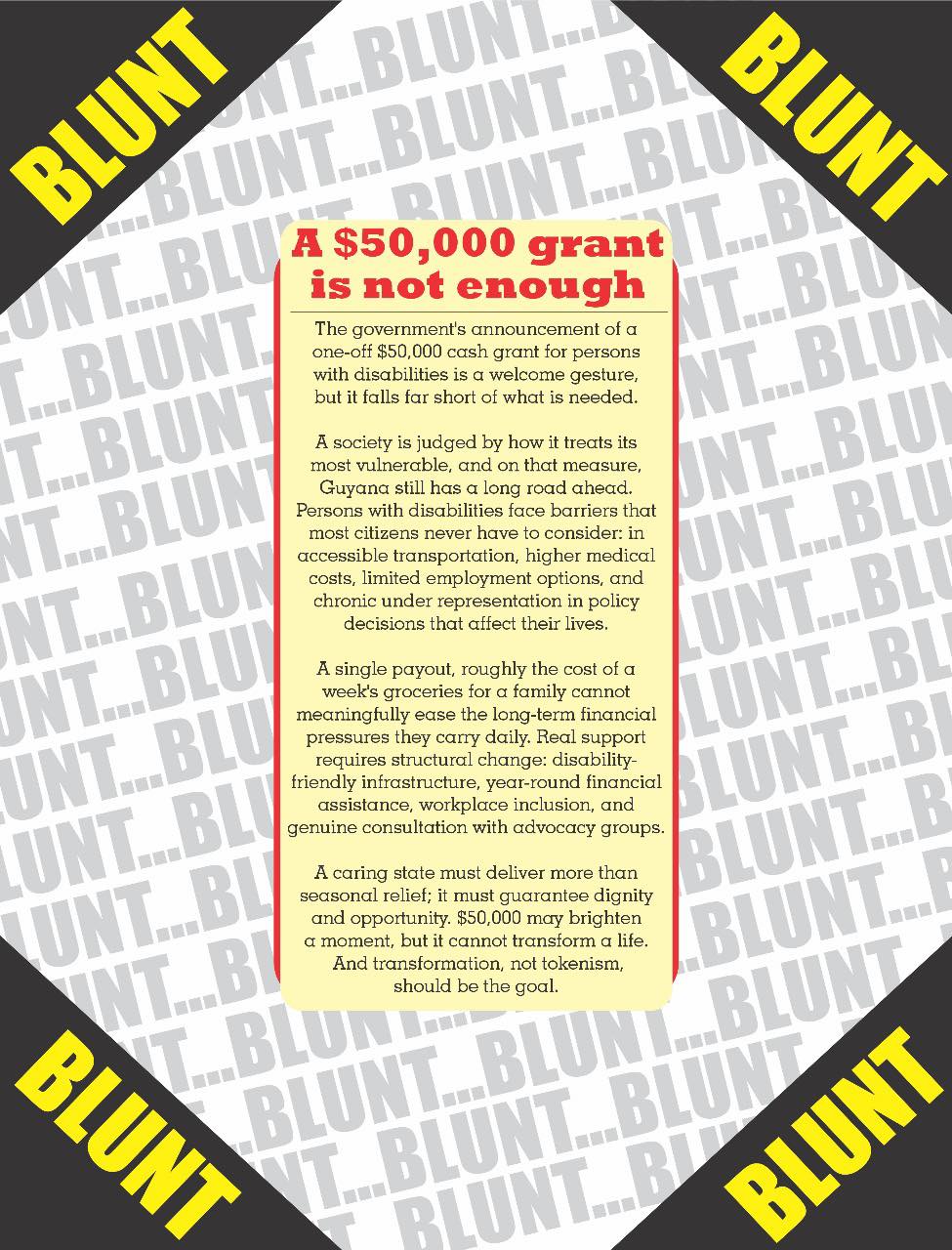 Kaieteur News - Today’s Blunt message ‼️ #newsfeed... | Facebook