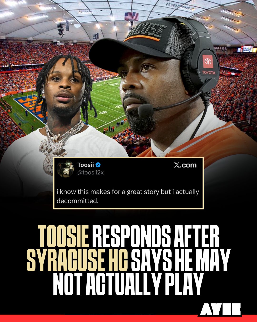 Angela - 🍊 Toosii has announced that he’s decommitted from Syracuse ...