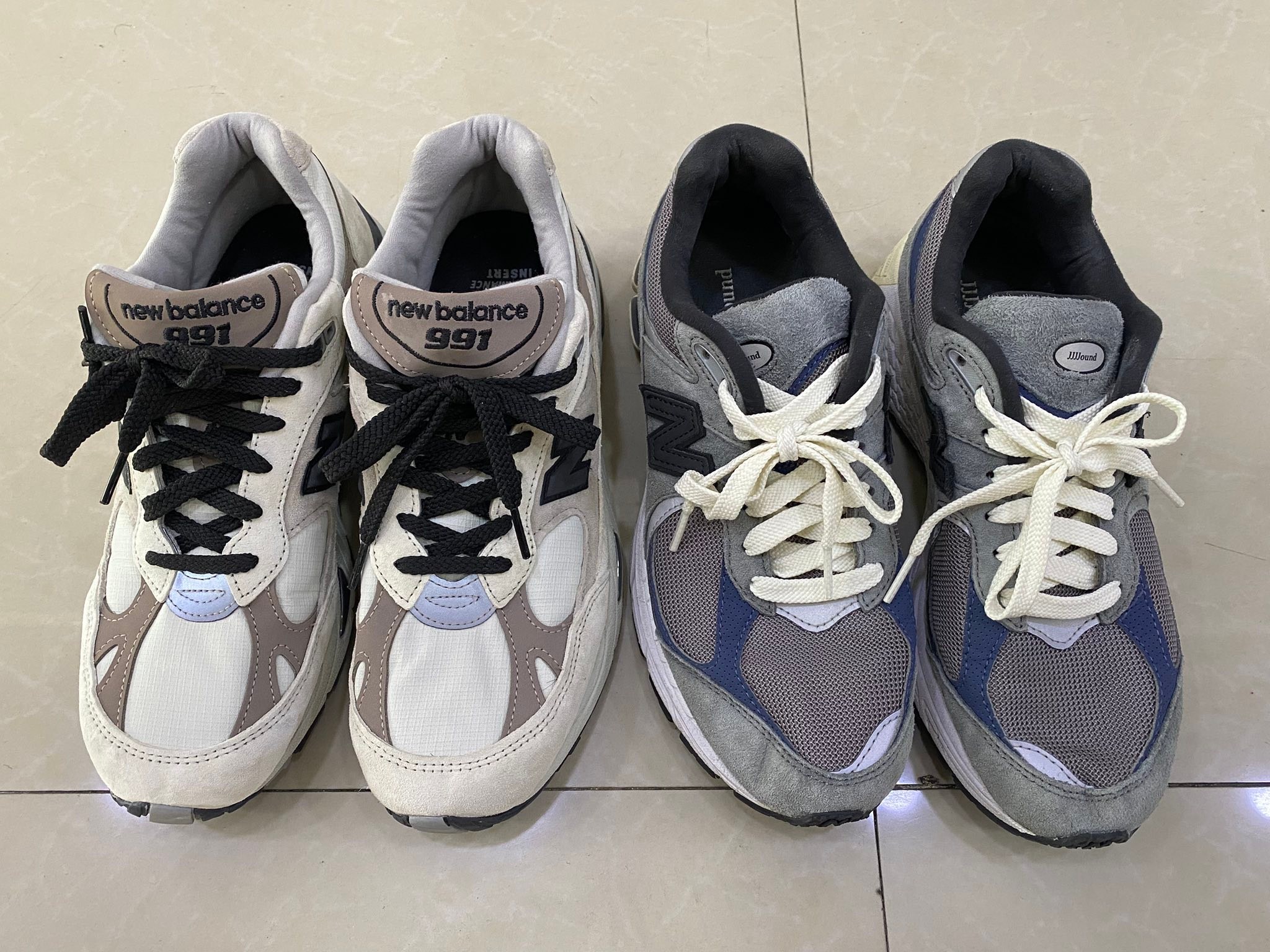 Baka meron looking Size 7.5 both New balance 991 New balance x 