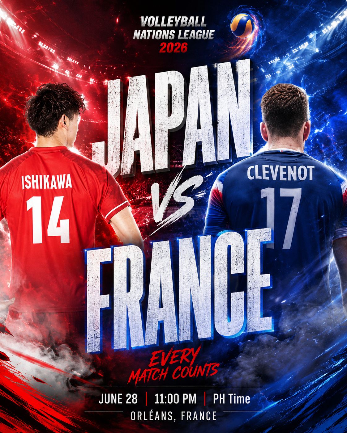 Team Japan is ready to head to France for VNL Men's Week 2