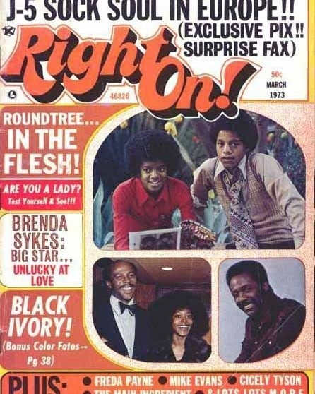 March 1,1973- The Jackson 5 are on the cover of Right On!