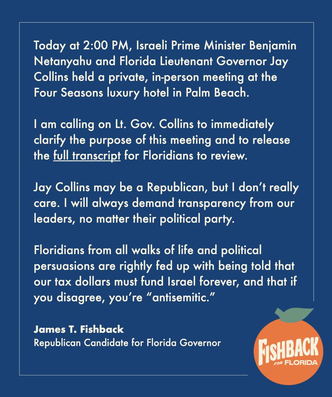 Hidden - 🇺🇸🇮🇱 James Fishback is demanding Lieutenant Governor Jay ...