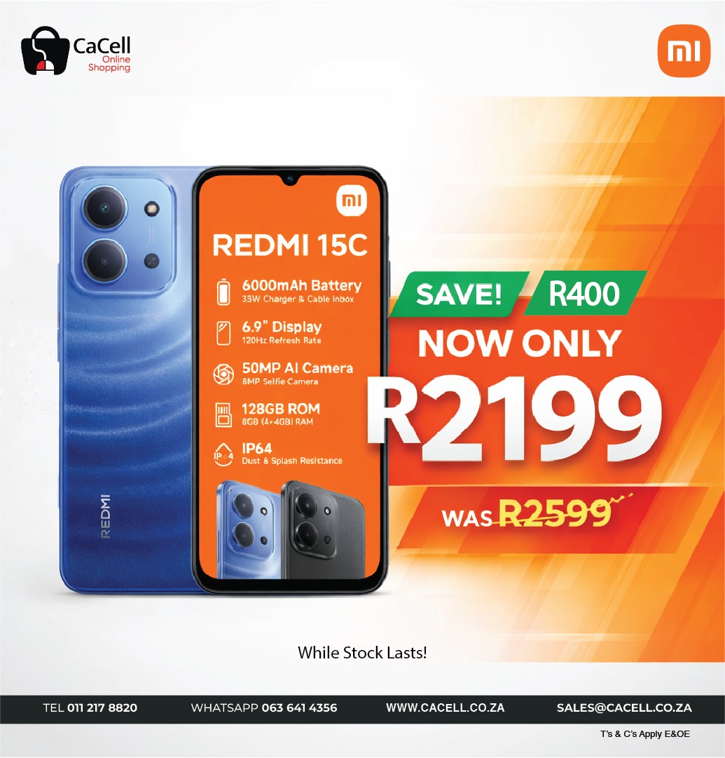 CA Cellular - Xiaomi Redmi 15C (128GB) Big screen. Big... | Facebook
