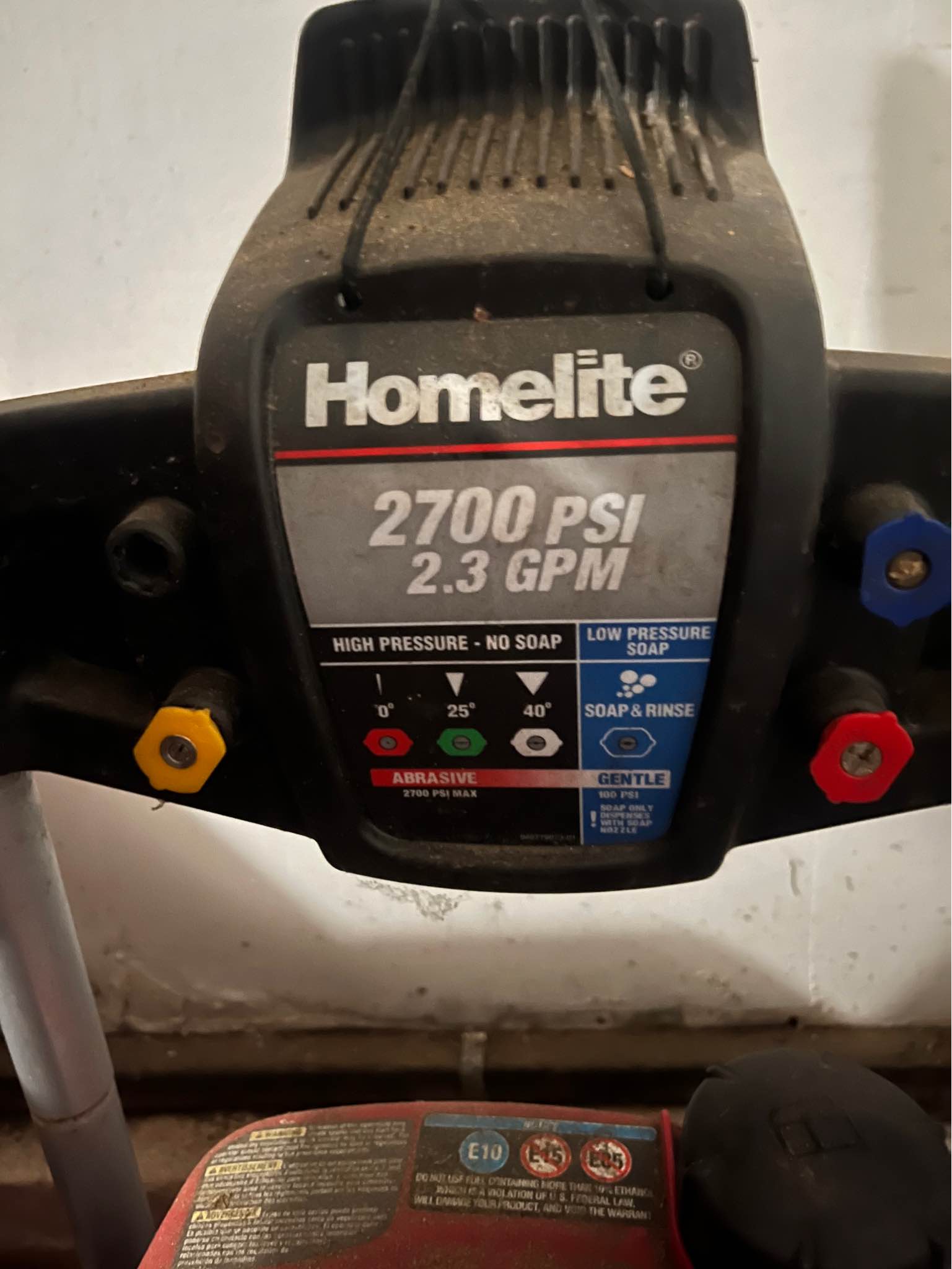 Pressure Washer - (Homelite 2,700 psi, 2.3 gpm) GCV 160 - Pressure ...