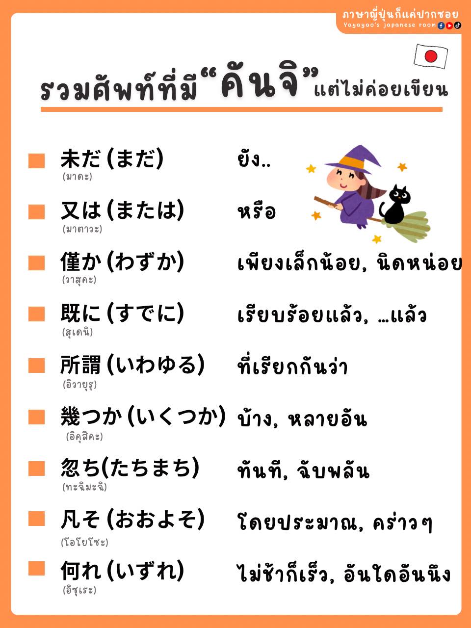 ภาษาญี่ปุ่นก็แค่ปากซอย - รวมศัพท์ที่มี“คันจิ“ แต่ไม่ค่อยเขียนเป็นคันจิ ...