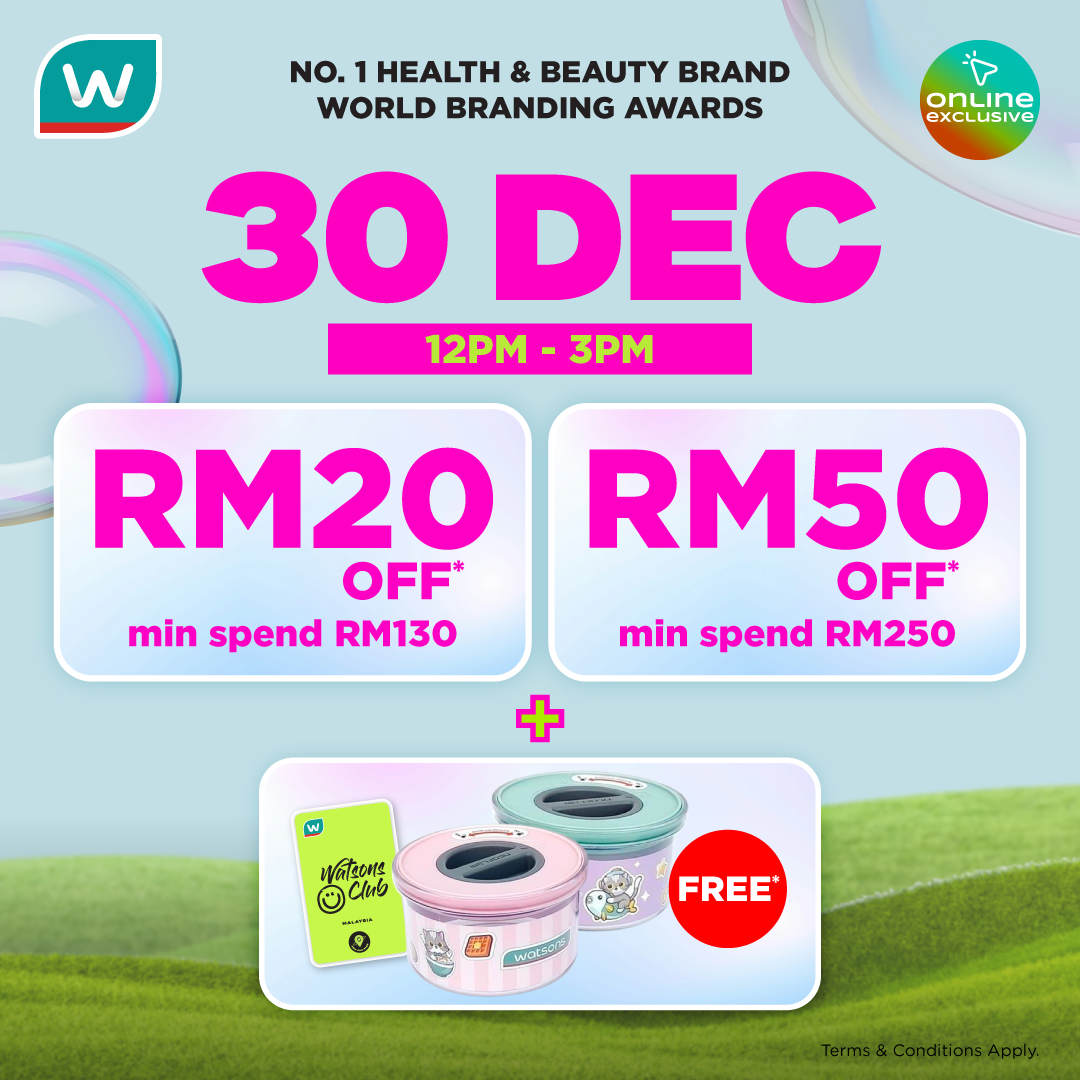 Watsons - [ONLINE EXCLUSIVE | COUNTDOWN SALE] The clock is ticking! ⏰ ...