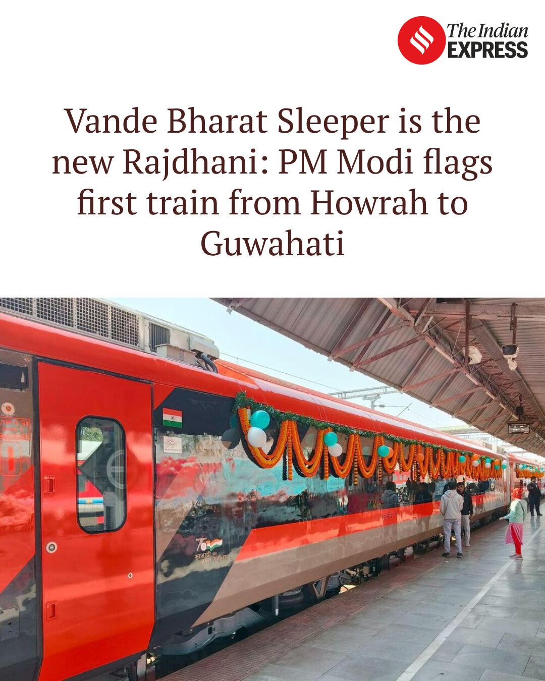 Indian Express - Vande Bharat Sleeper is the new Rajdhani:... | Facebook