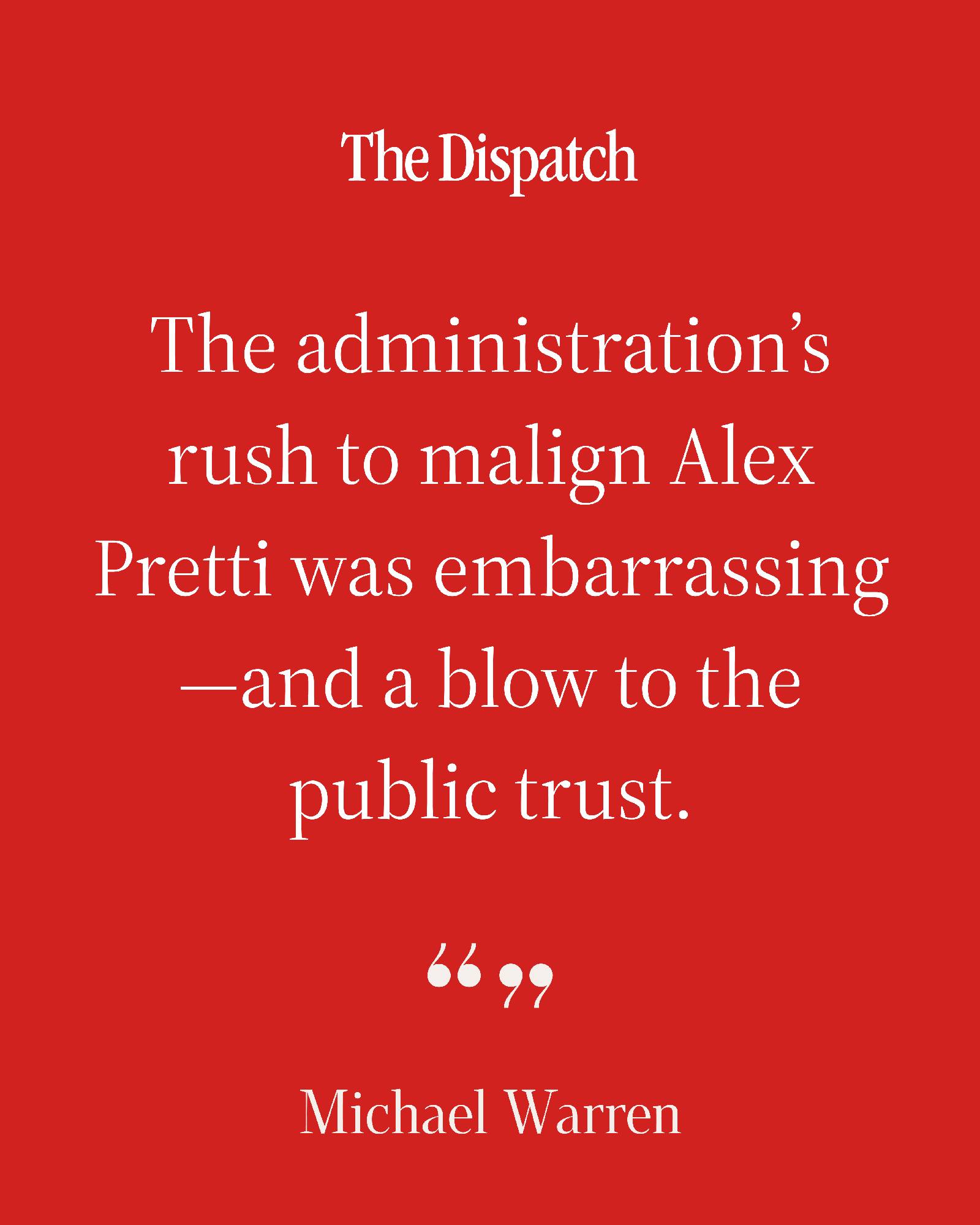The Dispatch - The Smear Reflex: The administration’s rush... | Facebook