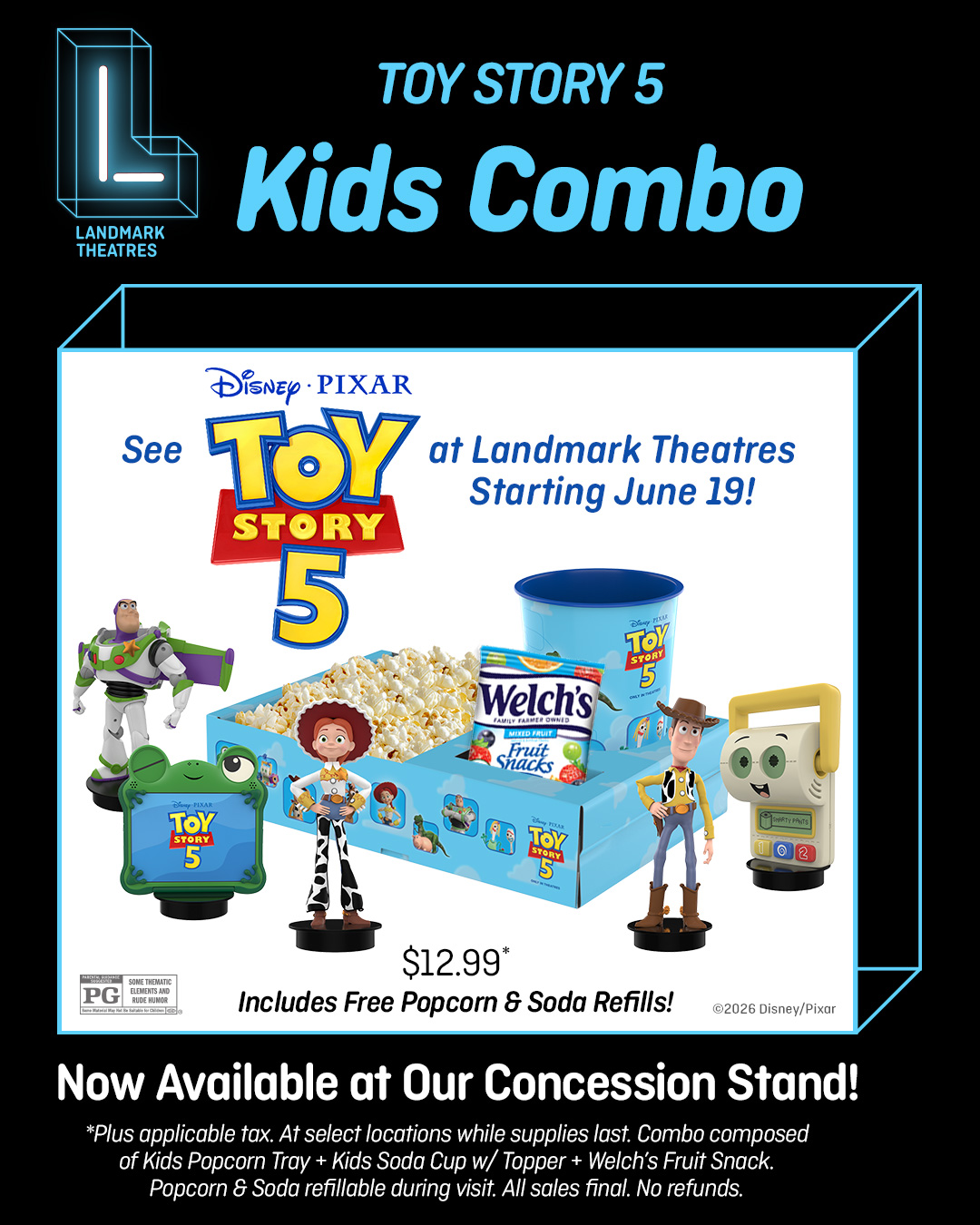 The TOY STORY 5 Kids Combo has entered the chat 🧸🍿 Now available