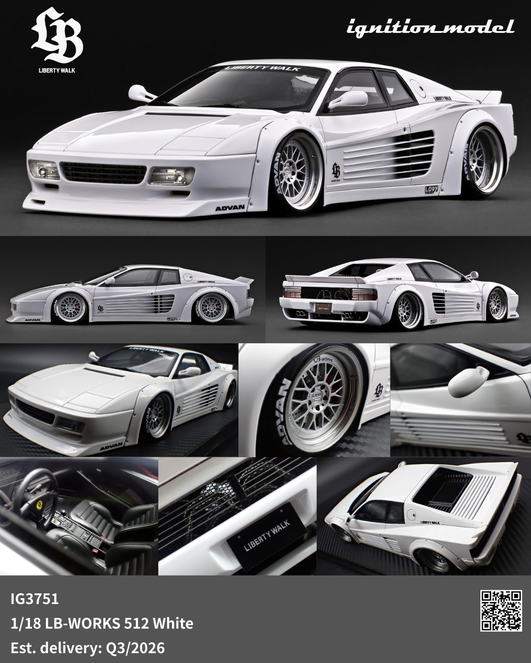 LB-WORKS 512 in white! 👉 Pre-order now IG3751 1/18 LB-WORKS 512