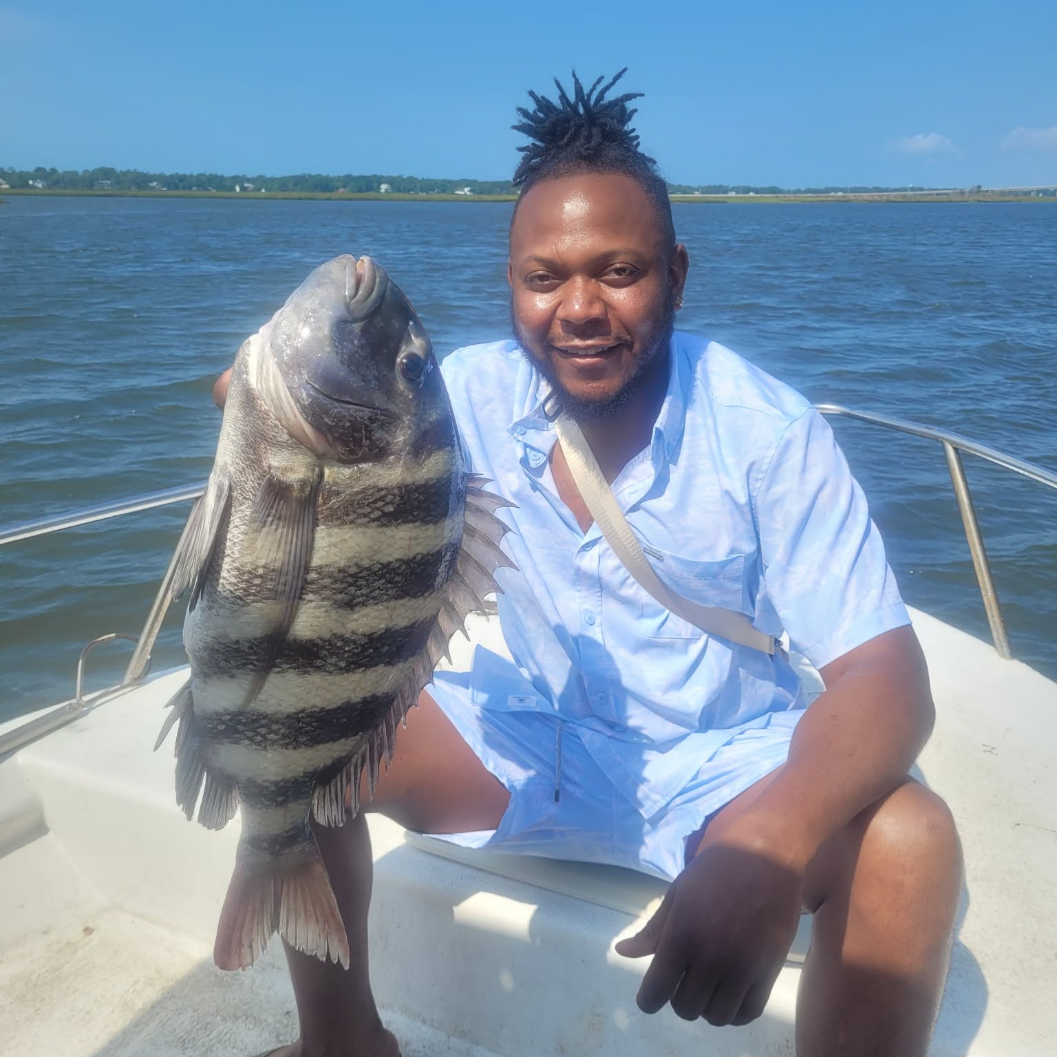 Troy Verner caught this big sheepshead while fishing in Southport