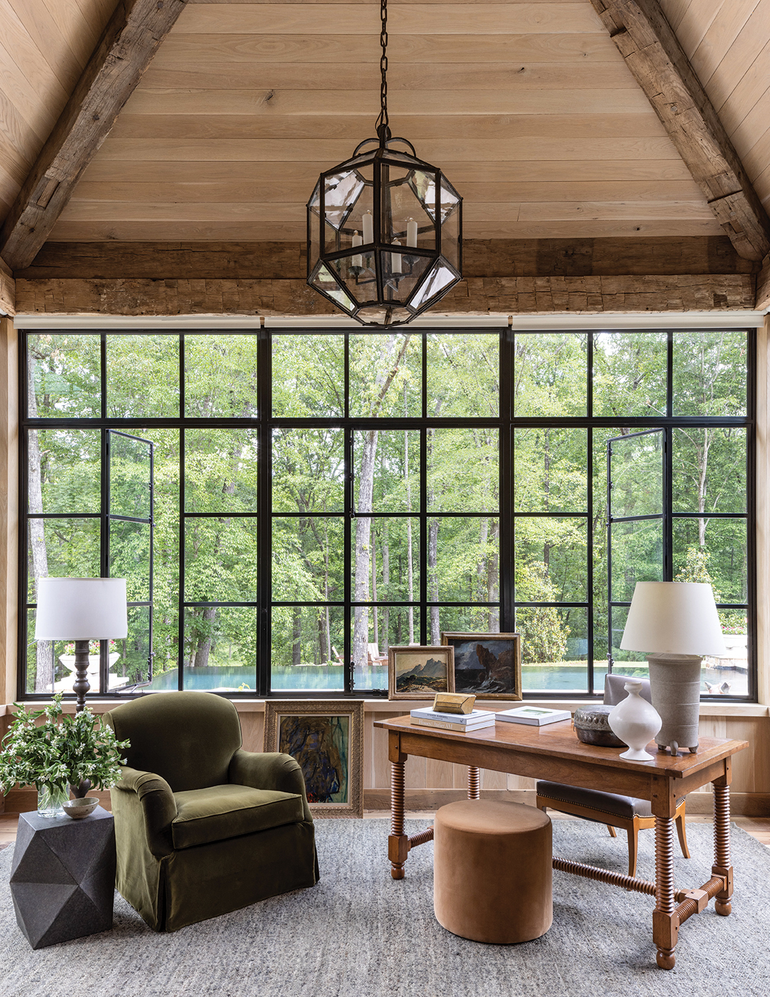 Southern - The study of this Georgia home was designed to take ...