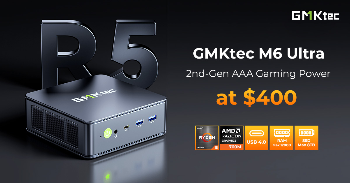 Grafisch Werk GMKtec Mini PC M5 Plus – AMD Ryzen 7 5825U, 16GB